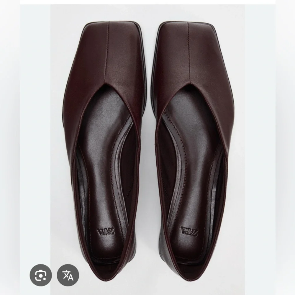 Zara Dark Brown Flats - Picture 1 of 4